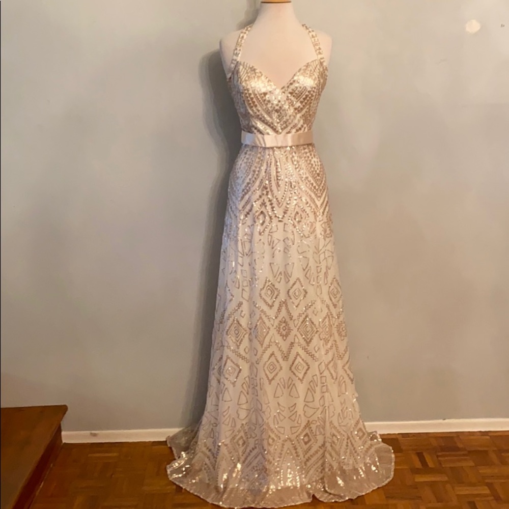 Mori Lee, Size 14, Champagne gown $172